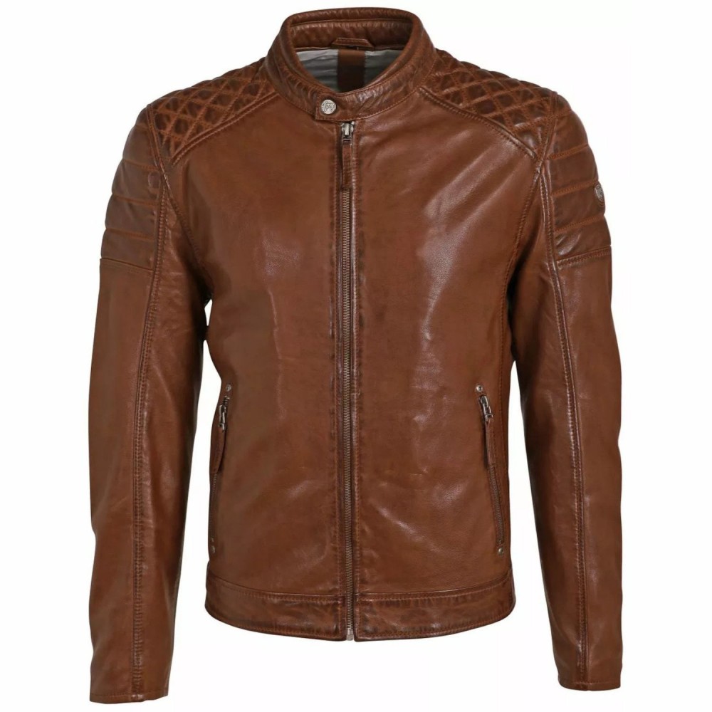 Geaca de Piele Barbati Gipsy Coniac Inchis GMDonnie Geaca de Piele Barbati Gipsy Coniac Inchis GMDonnie - readytowear