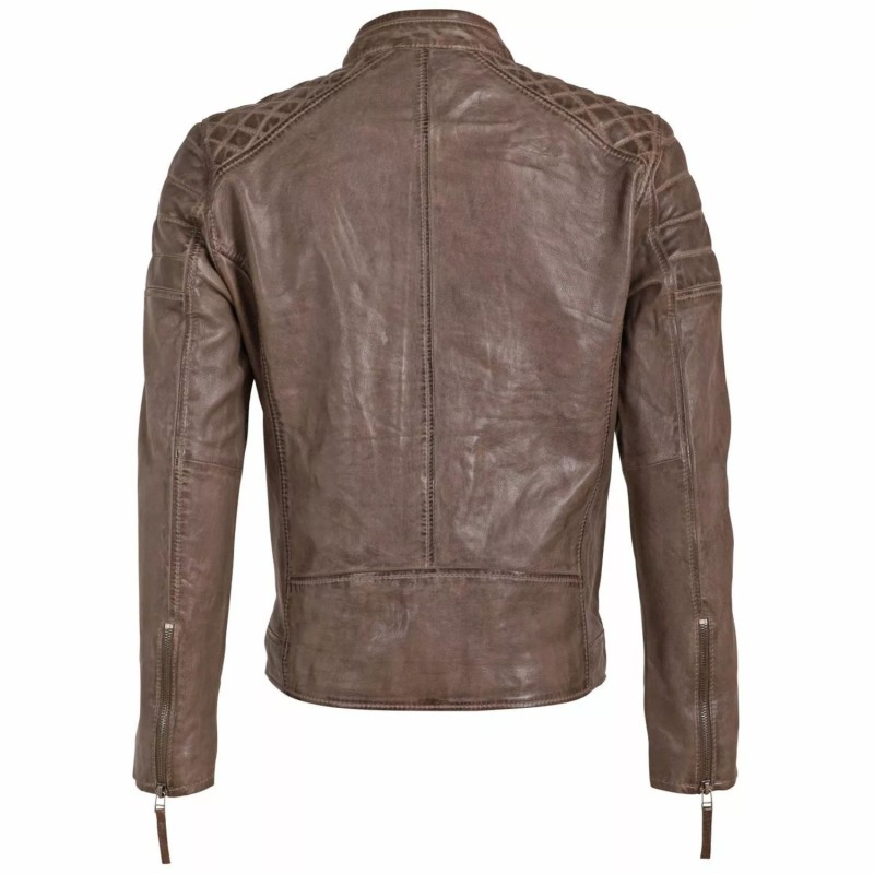 Geaca de Piele Barbati Gipsy Gri GMDonnie – Black Friday