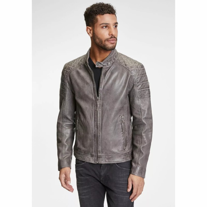 Geaca de Piele Barbati Gipsy Gri GMDonnie – Black Friday Geaca de Piele Barbati Gipsy Gri GMDonnie – Black Friday