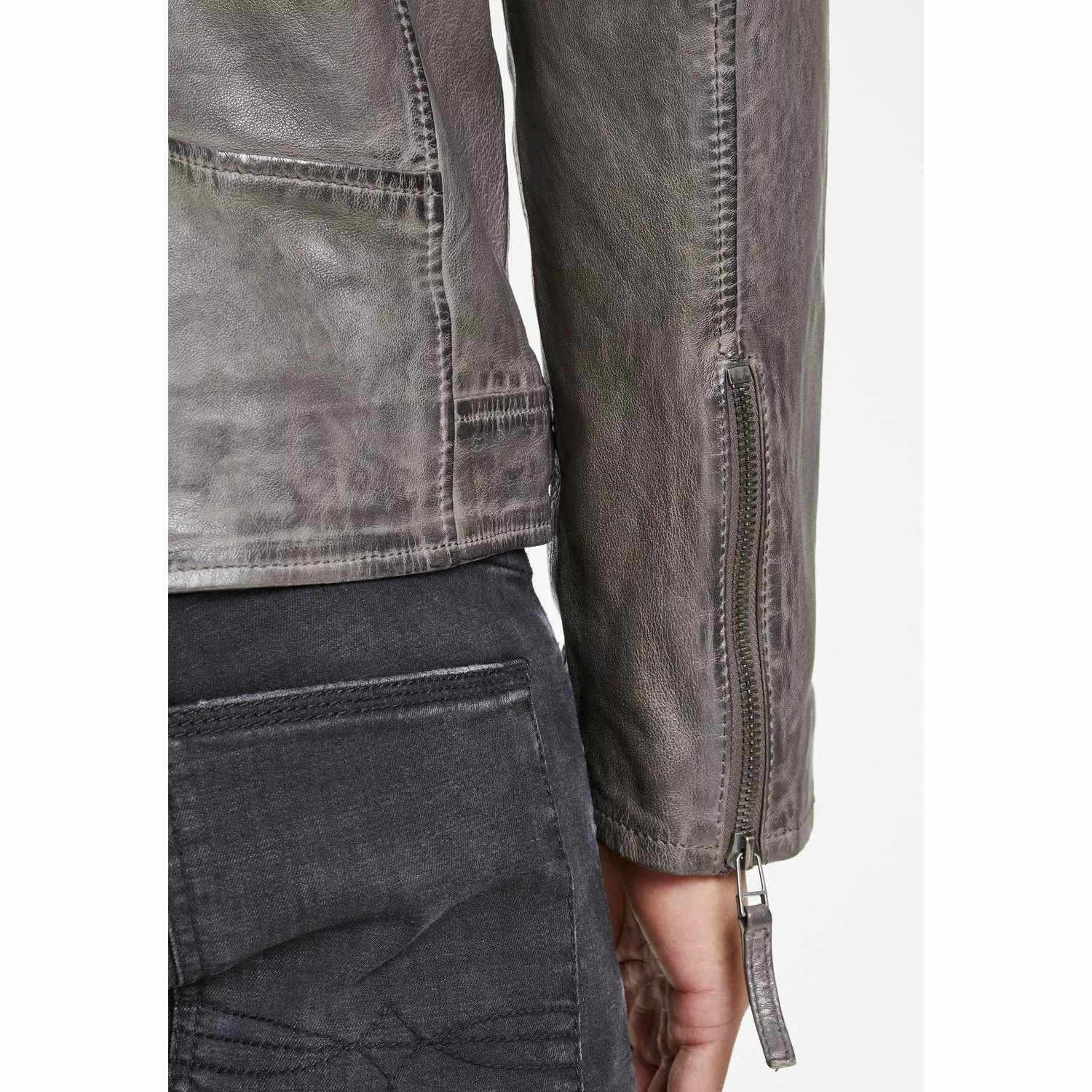 Geaca de Piele Barbati Gipsy Gri GMDonnie – Black Friday