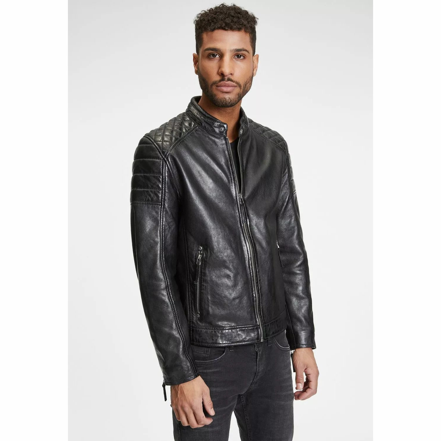 Geaca de Piele Barbati Gipsy Neagra GMDonnie LAKEV – IMBRACAMINTE