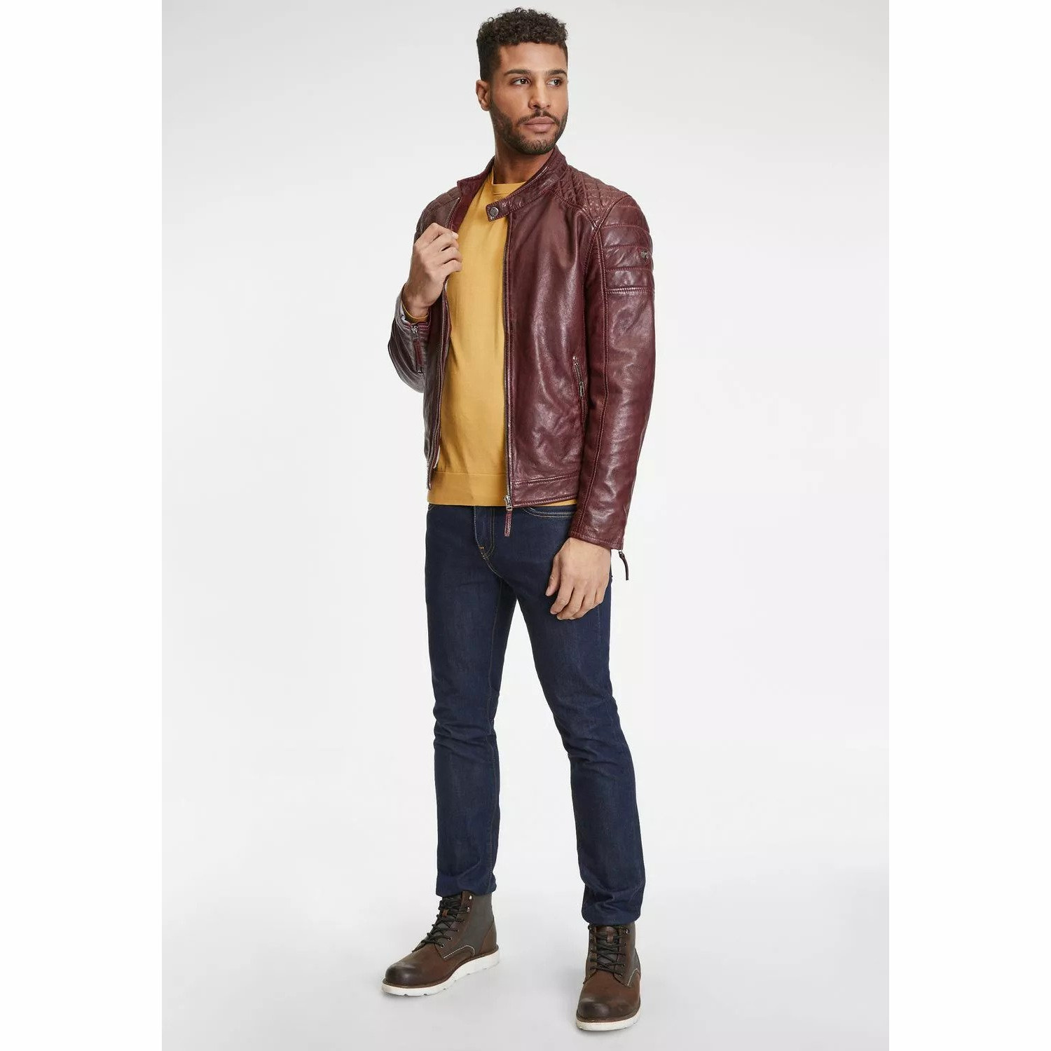 Geaca de Piele Barbati Gipsy Visinie GMDonnie LAKEV – IMBRACAMINTE