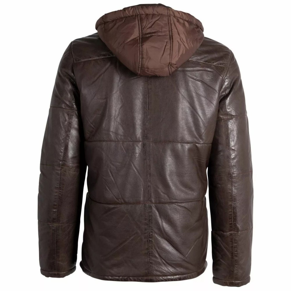 Geaca de Iarna din Piele Barbati Gipsy Maro Inchis GMDule Geaca de Iarna din Piele Barbati Gipsy Maro Inchis GMDule - readytowear.ro