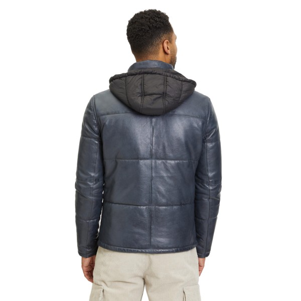 Geaca de Iarna din Piele Barbati Gipsy Bleumarin GMDule – Black Friday — fotografia 2