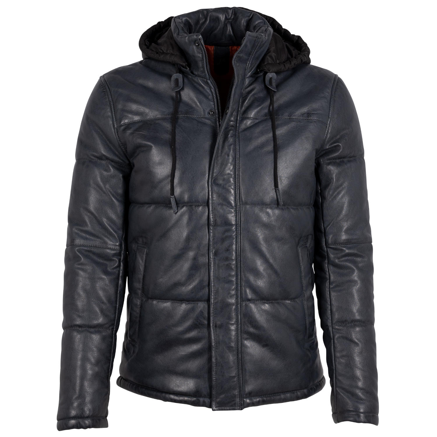 Geaca de Iarna din Piele Barbati Gipsy Bleumarin GMDule – IMBRACAMINTE