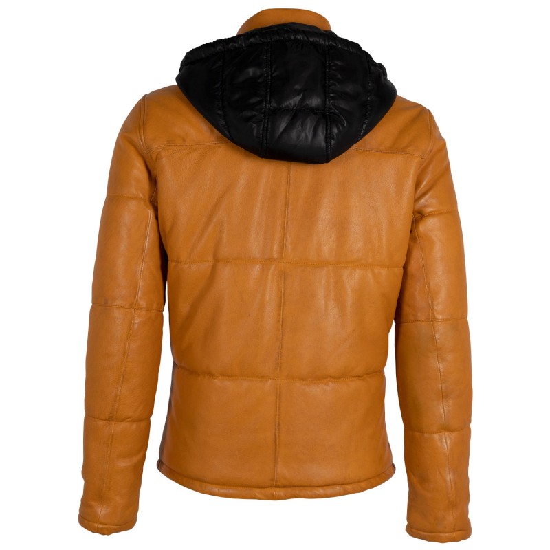 Geaca de Iarna din Piele Barbati Gipsy Galben Mustar GMDule – IMBRACAMINTE