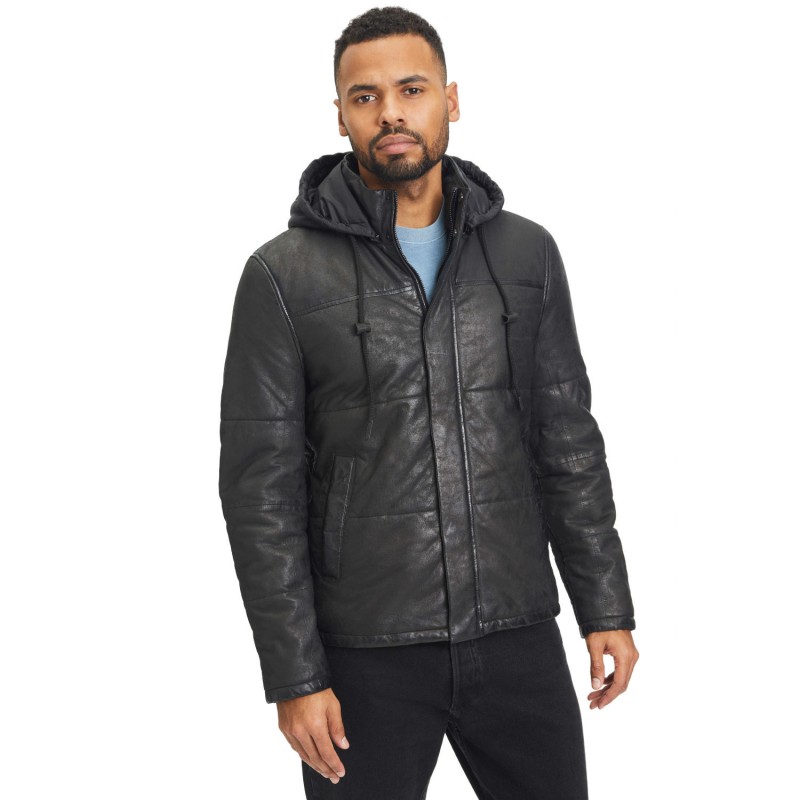 Geaca de Iarna din Piele Barbati Gipsy Neagra GMDule – IMBRACAMINTE Geaca de Iarna din Piele Barbati Gipsy Neagra GMDule – IMBRACAMINTE