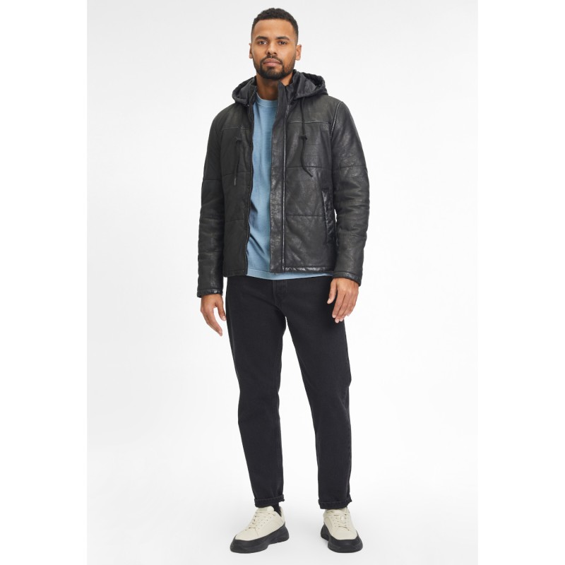 Geaca de Iarna din Piele Barbati Gipsy Neagra GMDule – IMBRACAMINTE Geaca de Iarna din Piele Barbati Gipsy Neagra GMDule – IMBRACAMINTE