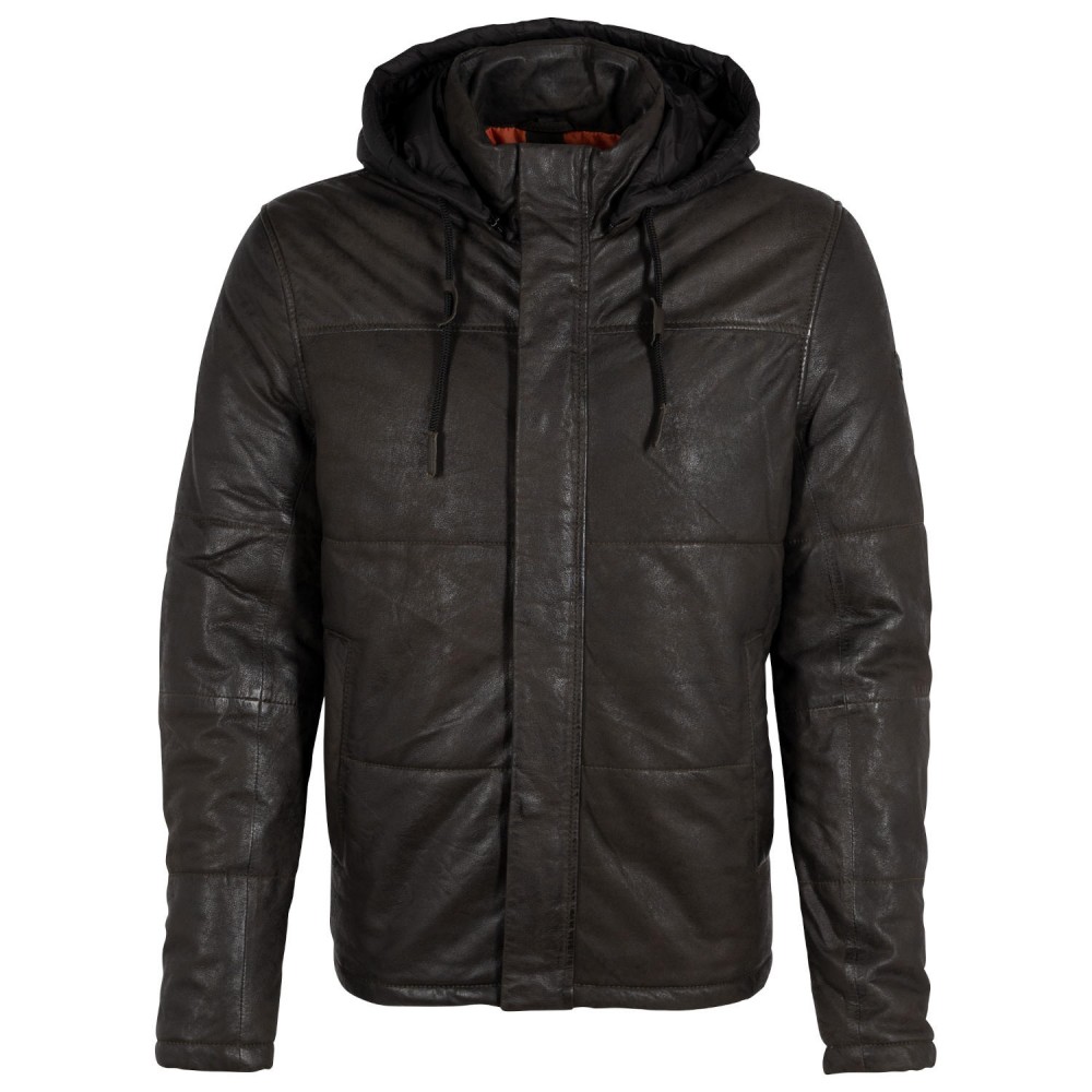 Geaca de Iarna din Piele Barbati Gipsy Olive Inchis GMDule Geaca de Iarna din Piele Barbati Gipsy Olive Inchis GMDule - readytowear