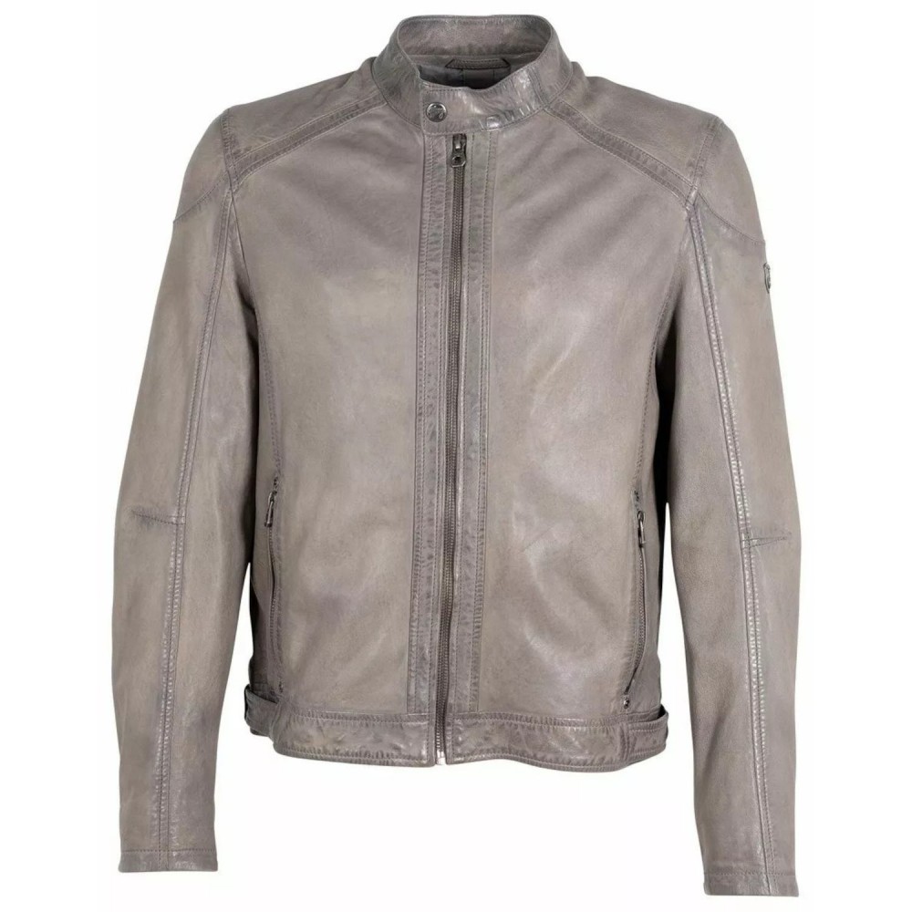 Geaca de Piele Barbati Gipsy Gri GMDuuk Geaca de Piele Barbati Gipsy Gri GMDuuk - readytowear