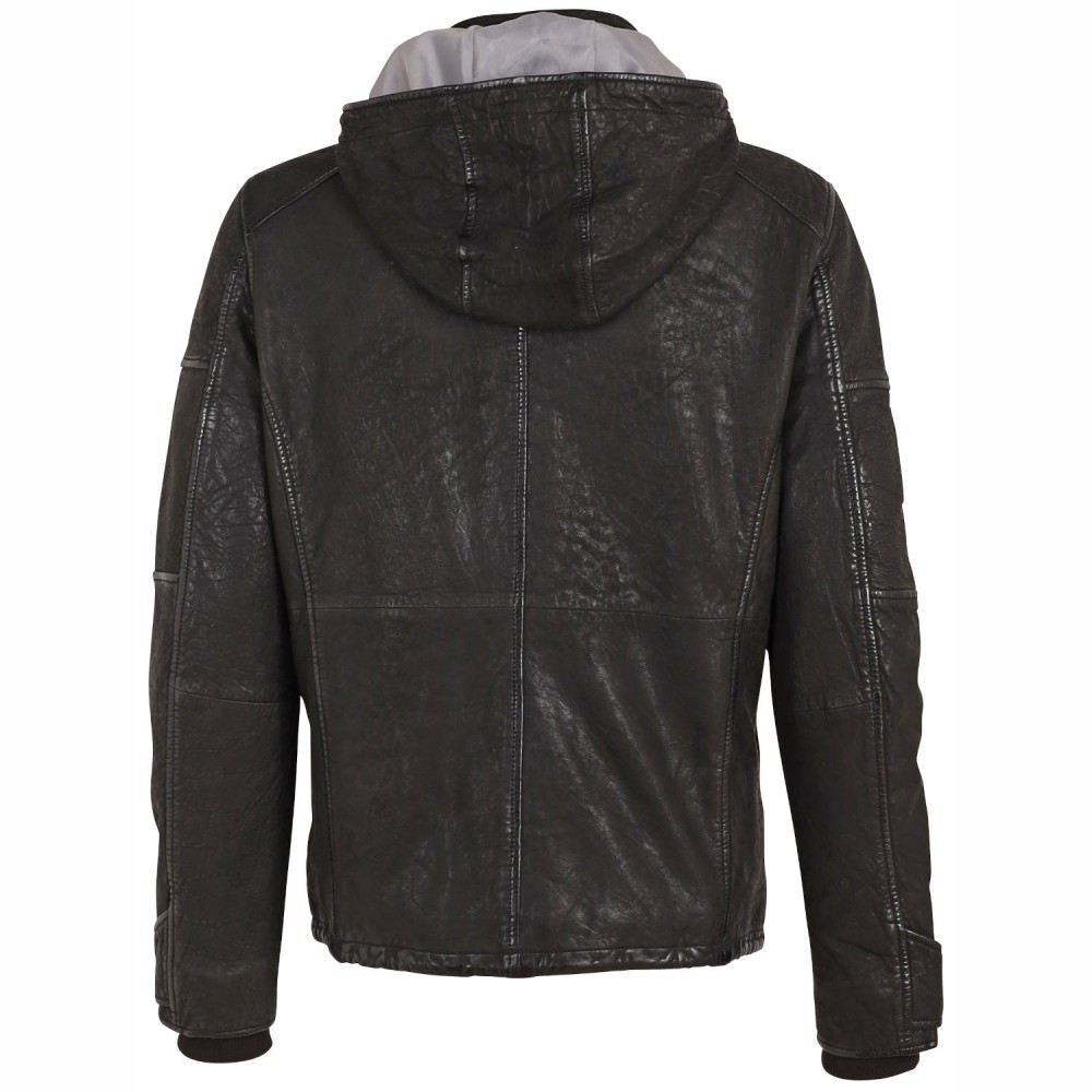Geaca de Iarna din Piele Barbati Gipsy Neagra GMElyas Geaca de Iarna din Piele Barbati Gipsy Neagra GMElyas - readytowear.ro