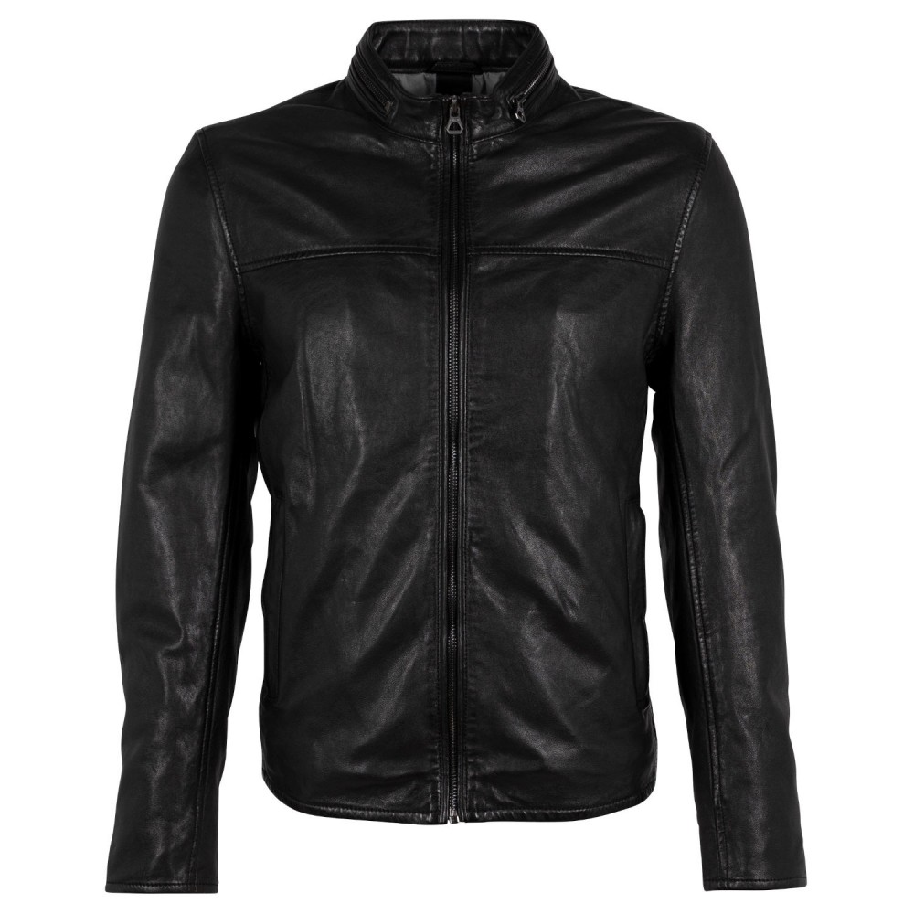 Geaca de Piele Barbati Gipsy Neagra GMEndro - readytowear.ro