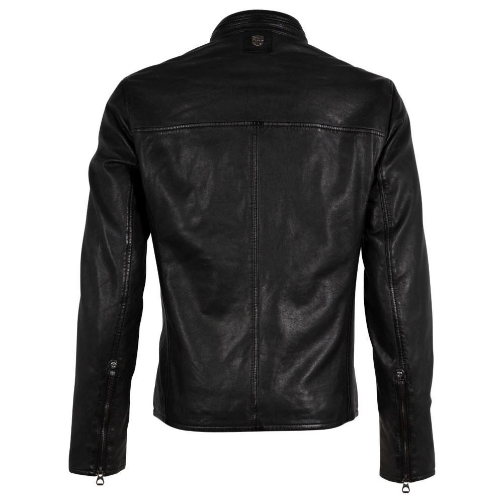 Geaca de Piele Barbati Gipsy Neagra GMEndro Geaca de Piele Barbati Gipsy Neagra GMEndro - readytowear.ro