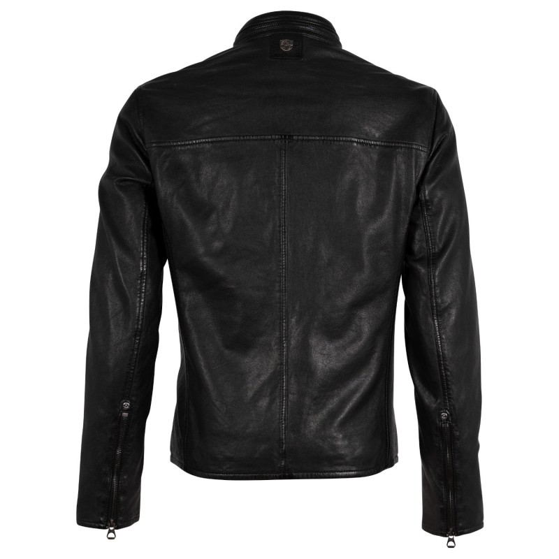 Geaca de Piele Barbati Gipsy Neagra GMEndro – IMBRACAMINTE