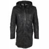 Geaca Lunga de Piele Barbati Gipsy Neagra GMEsmond – IMBRACAMINTE