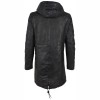 Geaca Lunga de Piele Barbati Gipsy Neagra GMEsmond - readytowear.ro