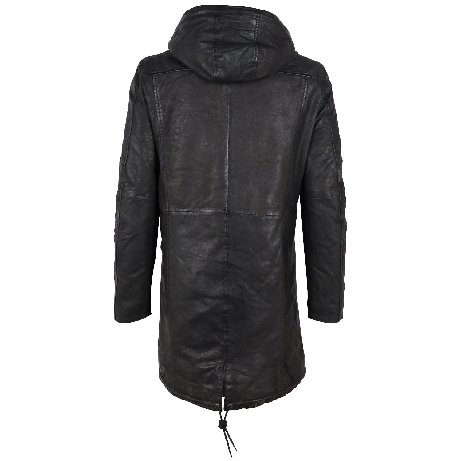 Geaca Lunga de Piele Barbati Gipsy Neagra GMEsmond – Black Friday