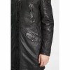 Geaca Lunga de Piele Barbati Gipsy Neagra GMEsmond - readytowear.ro