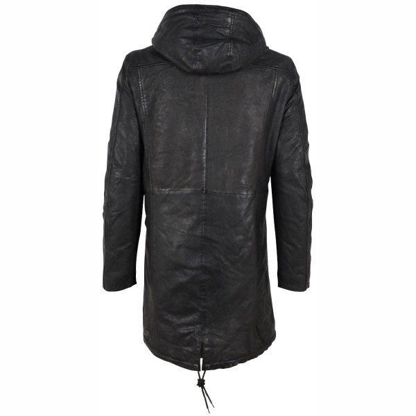 Geaca Lunga de Piele Barbati Gipsy Neagra GMEsmond – Black Friday — fotografia 2