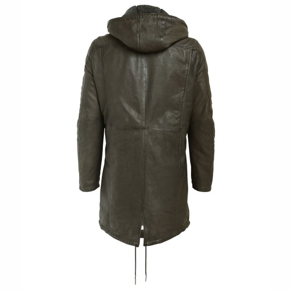 Geaca Lunga de Piele Barbati Gipsy Olive GMEsmond LCOUNTV W – Black Friday — fotografia 2