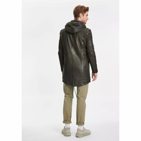 Geaca Lunga de Piele Barbati Gipsy Olive GMEsmond LCOUNTV W – Black Friday — fotografia 4