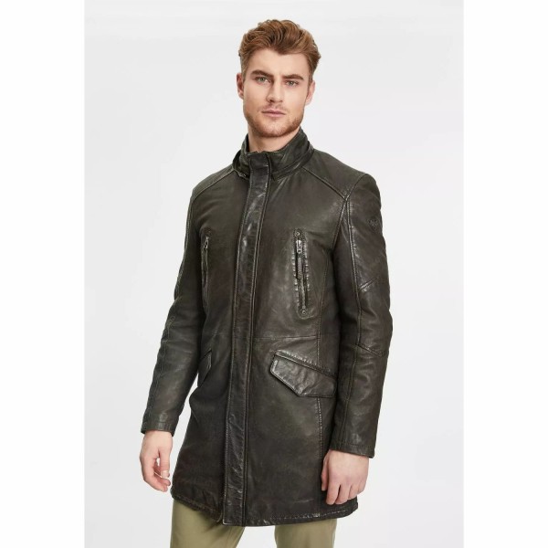 Geaca Lunga de Piele Barbati Gipsy Olive GMEsmond LCOUNTV W – Black Friday — fotografia 8