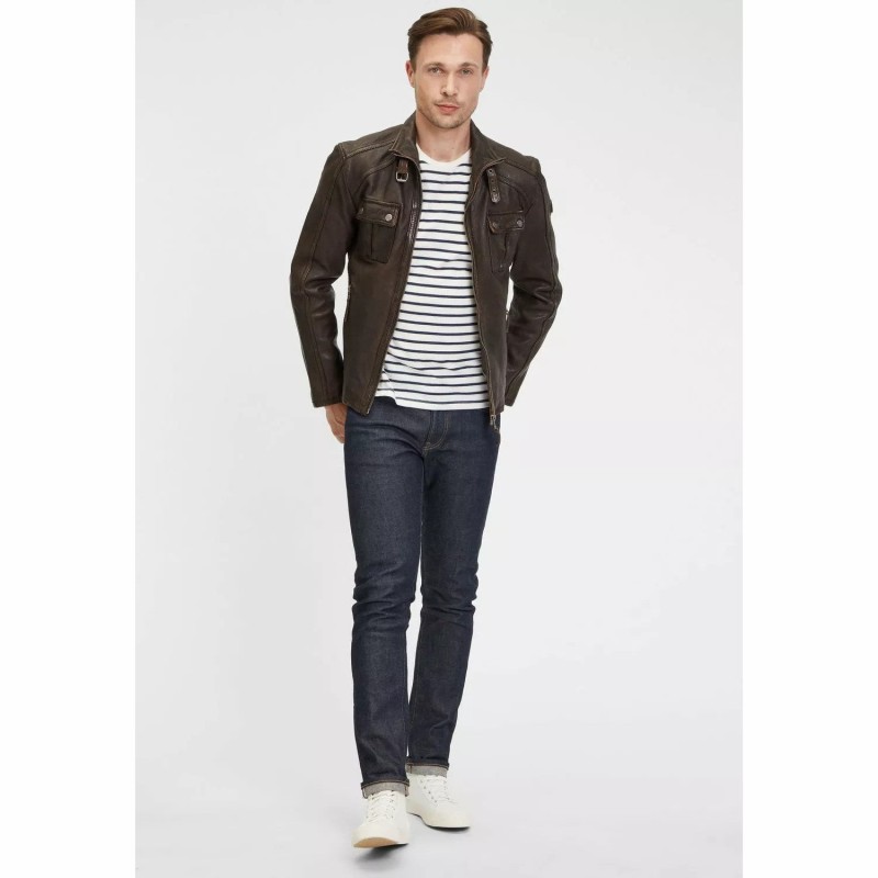 Geaca de Piele Barbati Gipsy Maro Vintage GMFendro SF LANTV – IMBRACAMINTE