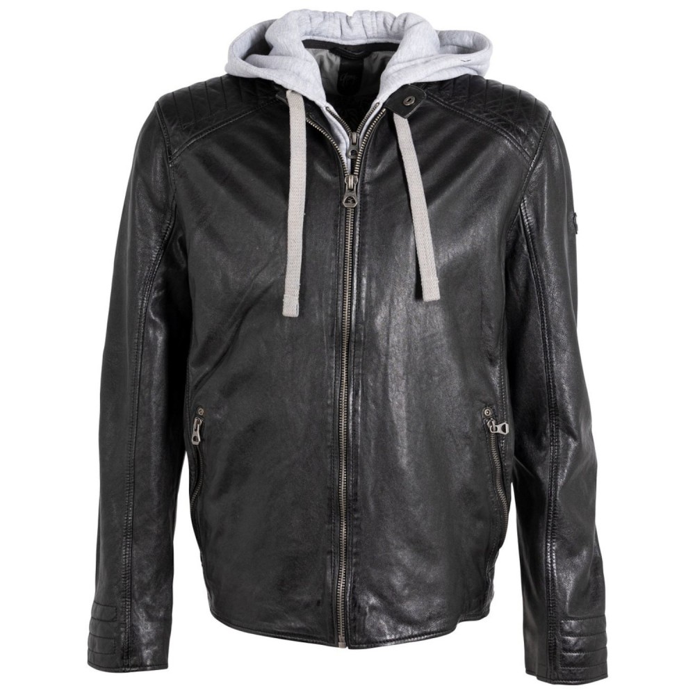 Geaca de Piele Barbati Gipsy Neagra GMFilio Geaca de Piele Barbati Gipsy Neagra GMFilio - readytowear.ro