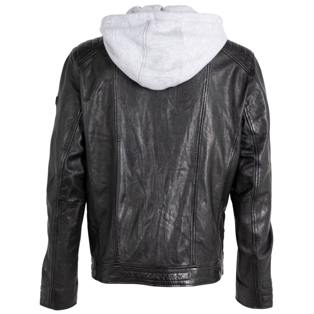 Geaca de Piele Barbati Gipsy Neagra GMFilio Geaca de Piele Barbati Gipsy Neagra GMFilio - readytowear.ro