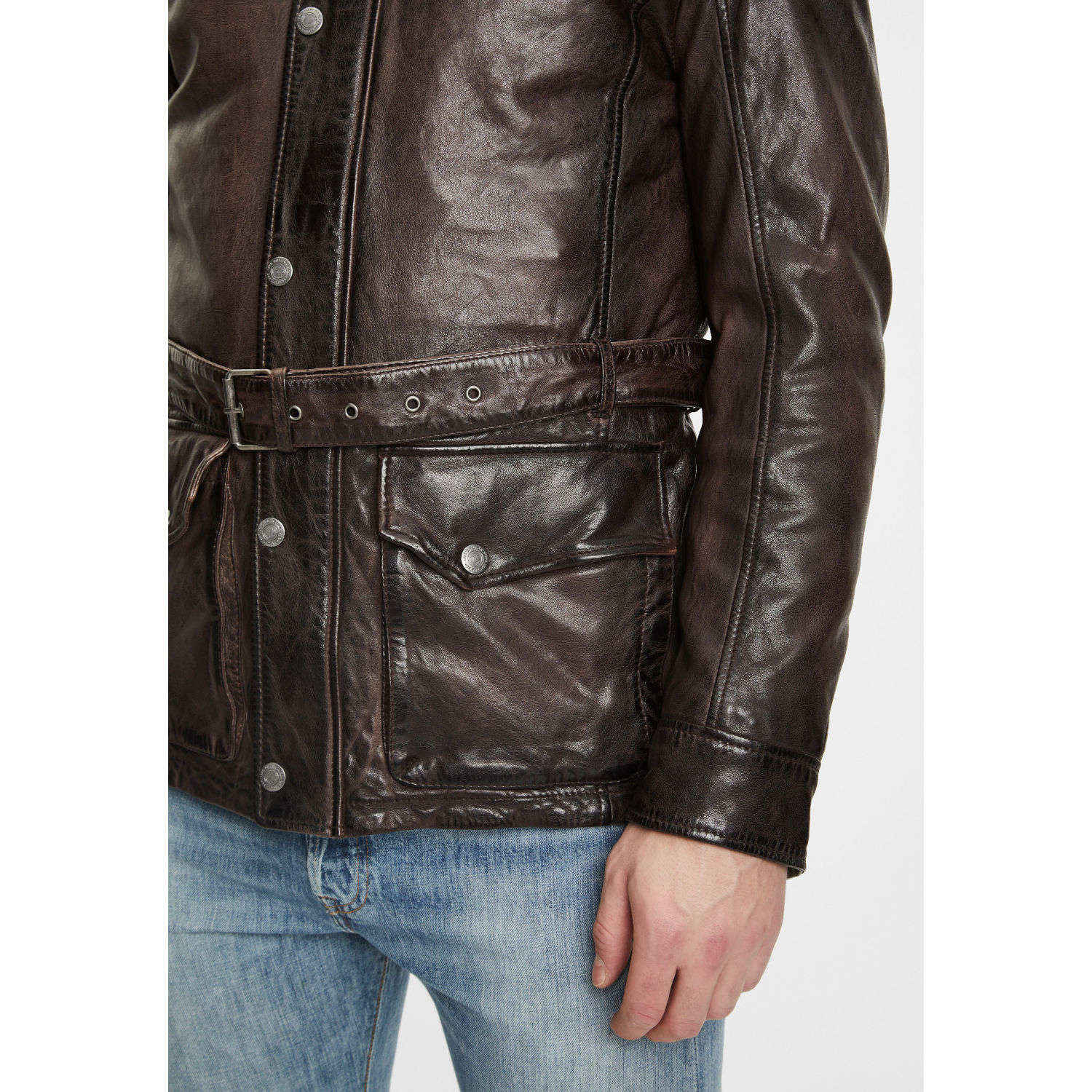 Geaca Lunga de Piele Barbati Gipsy Maro Inchis GMForth LATIMV – IMBRACAMINTE Geaca Lunga de Piele Barbati Gipsy Maro Inchis GMForth LATIMV – IMBRACAMINTE