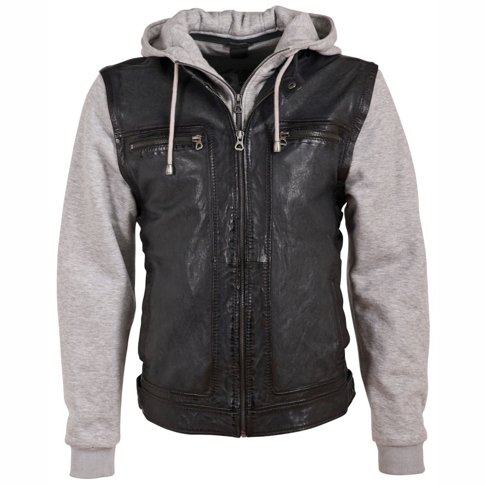 Geaca de Piele Barbati Gipsy Grafit GMGhillie - readytowear.ro