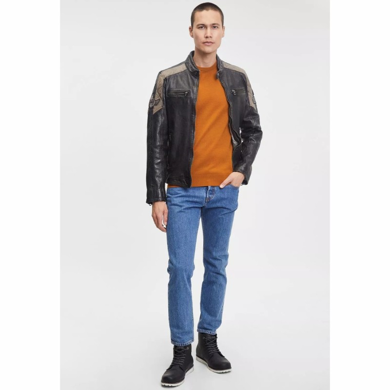 Geaca de Piele Barbati Gipsy Neagra GMGiel – Black Friday Geaca de Piele Barbati Gipsy Neagra GMGiel – Black Friday