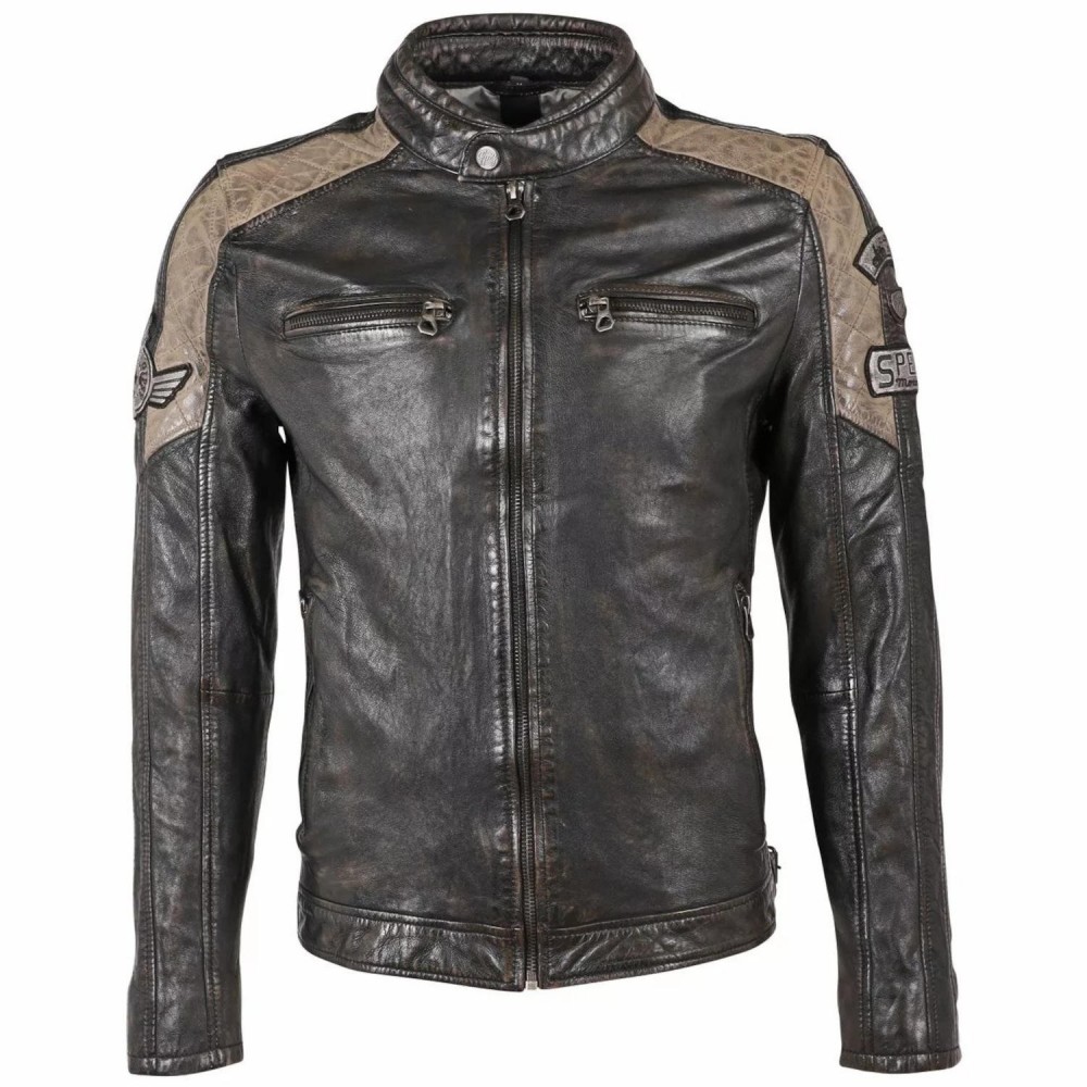 Geaca de Piele Barbati Gipsy Neagra GMGiel Geaca de Piele Barbati Gipsy Neagra GMGiel - readytowear