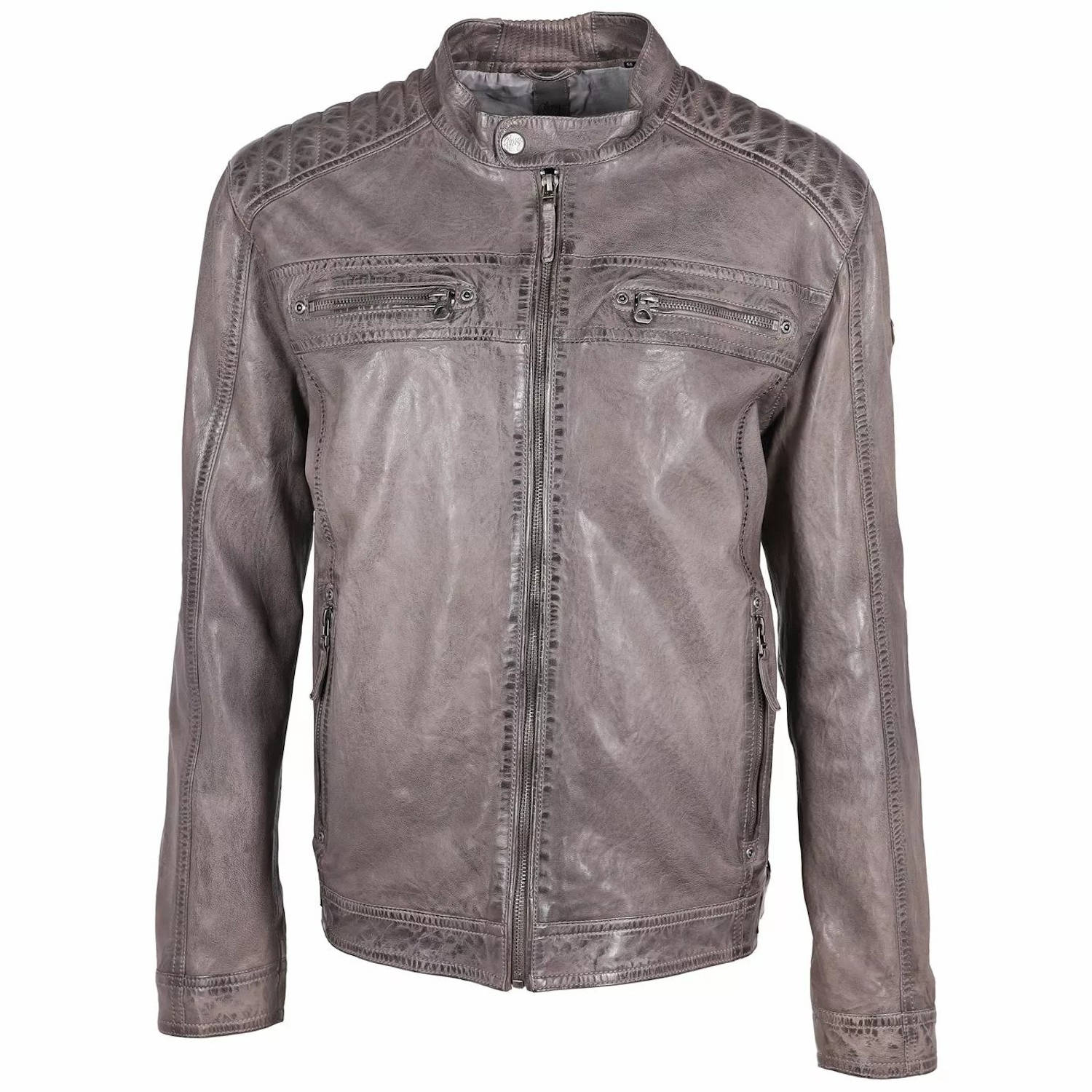 Geaca de Piele Barbati Gipsy Gri GMGilian CF LONTV – IMBRACAMINTE
