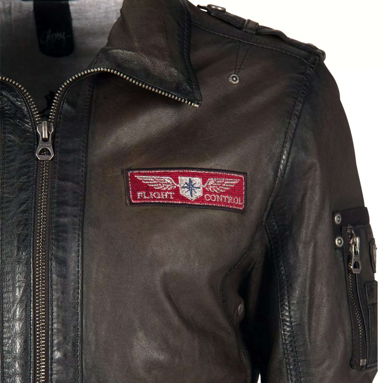 Geaca de Piele Barbati Gipsy Maro Antic GMGismo LAKAV – Black Friday