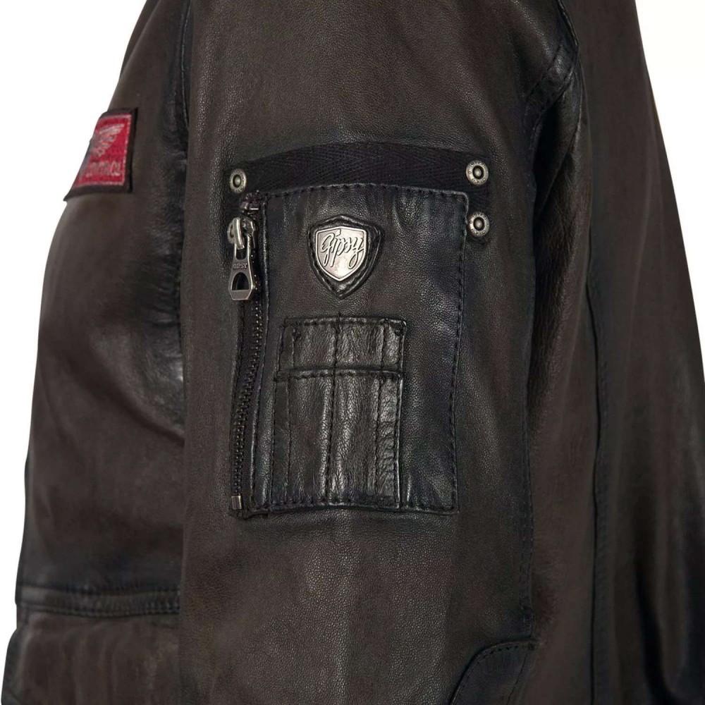 Geaca de Piele Barbati Gipsy Maro Antic GMGismo LAKAV Geaca de Piele Barbati Gipsy Maro Antic GMGismo LAKAV - readytowear.ro