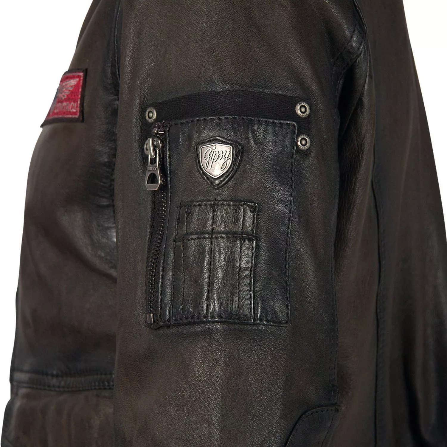 Geaca de Piele Barbati Gipsy Maro Antic GMGismo LAKAV – Black Friday
