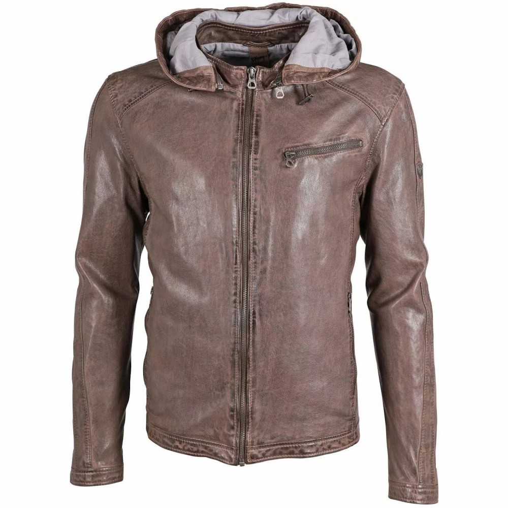 Geaca de Piele Barbati Gipsy Maro Inchis GMGlenno LAMAXV Geaca de Piele Barbati Gipsy Maro Inchis GMGlenno LAMAXV - readytowear.ro
