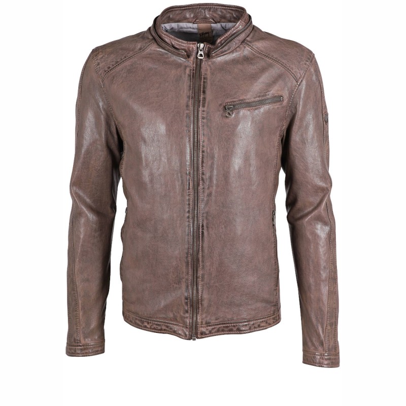 Geaca de Piele Barbati Gipsy Maro Inchis GMGlenno LAMAXV – IMBRACAMINTE