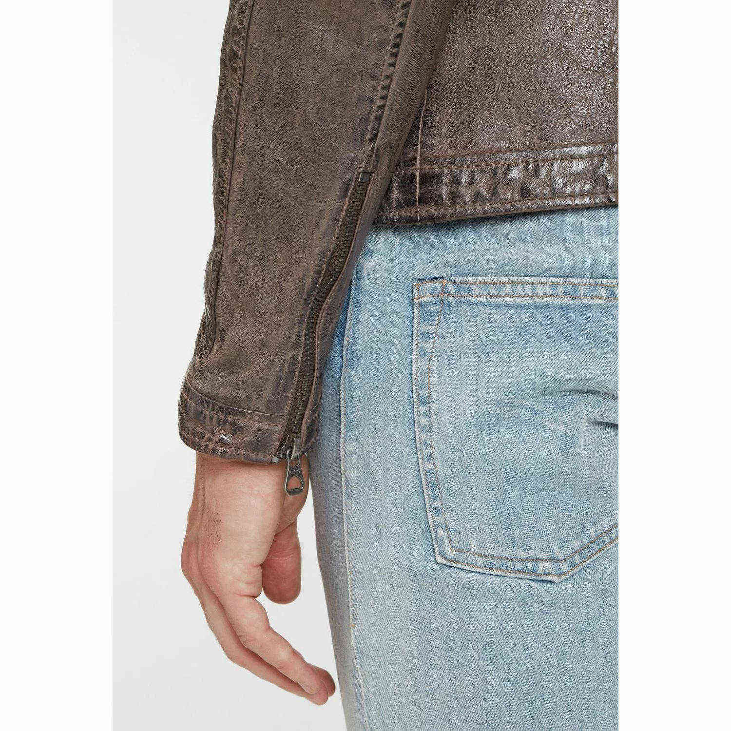 Geaca de Piele Barbati Gipsy Maro Inchis GMGlenno LAMAXV – IMBRACAMINTE