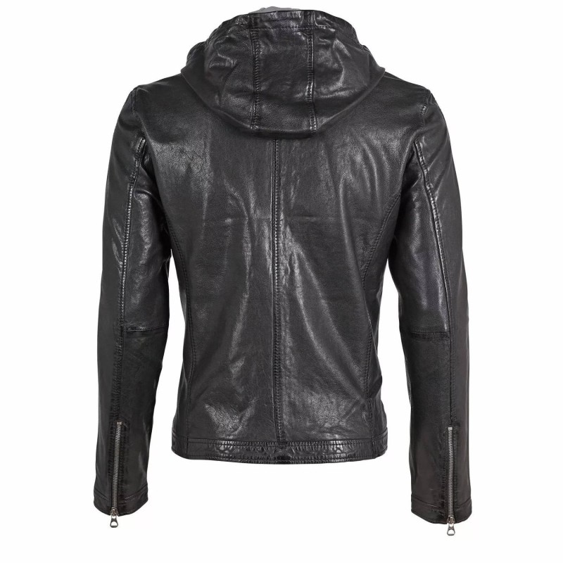 Geaca de Piele Barbati Gipsy Neagra GMGlenno LAMAXV – IMBRACAMINTE