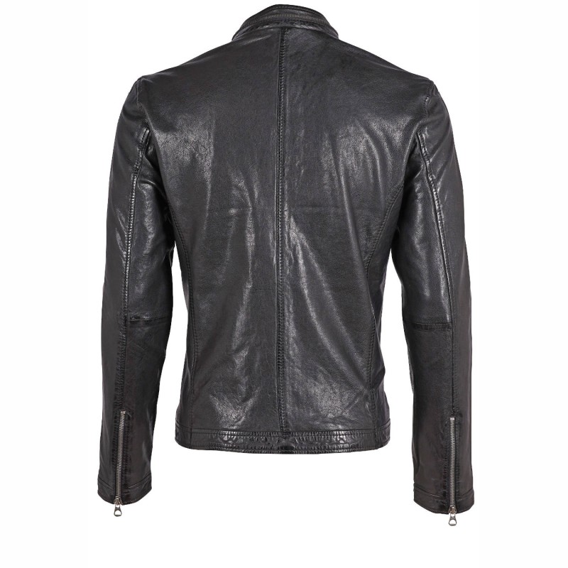 Geaca de Piele Barbati Gipsy Neagra GMGlenno LAMAXV – IMBRACAMINTE