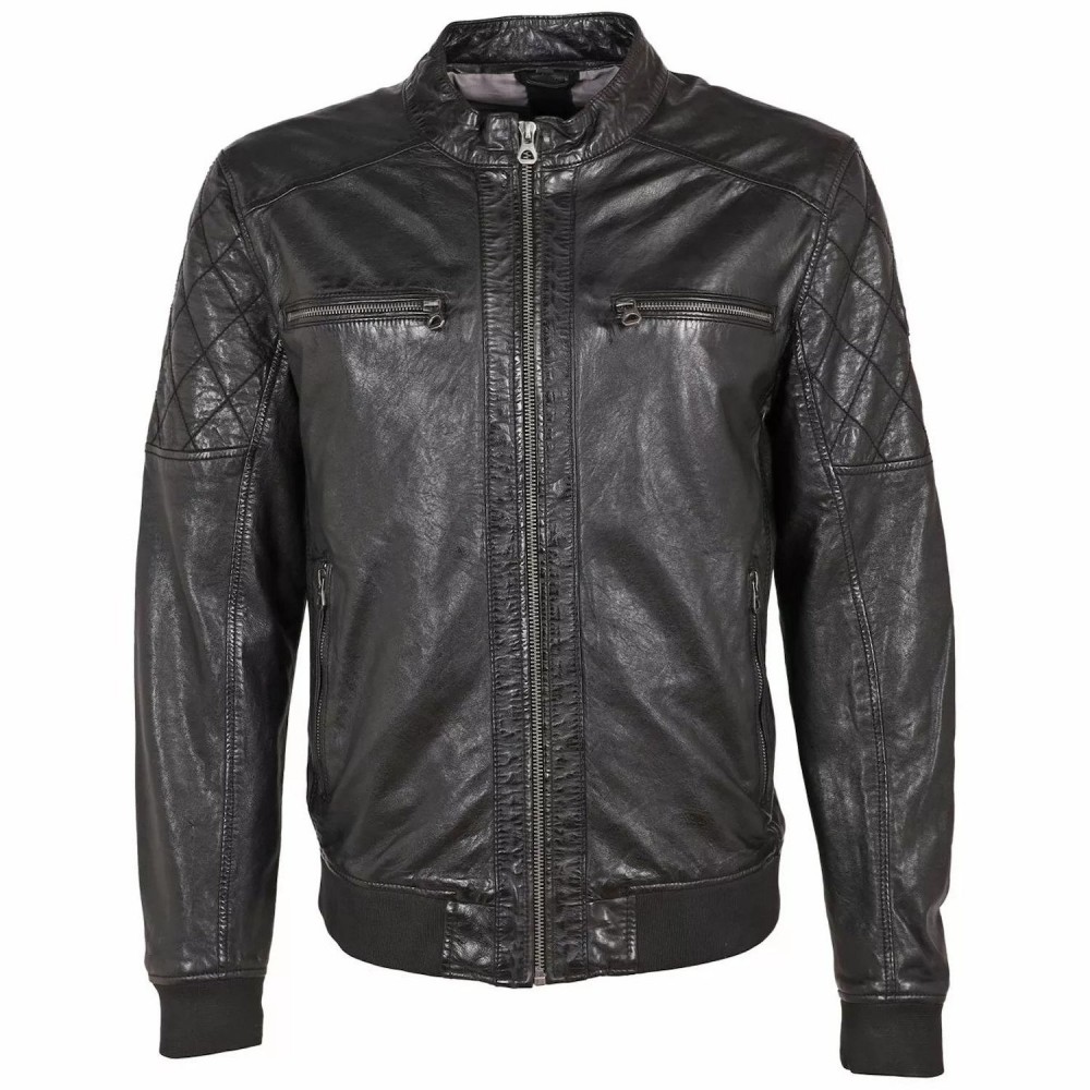 Geaca de Piele Barbati Gipsy Neagra GMGradie LDRV Geaca de Piele Barbati Gipsy Neagra GMGradie LDRV - readytowear.ro