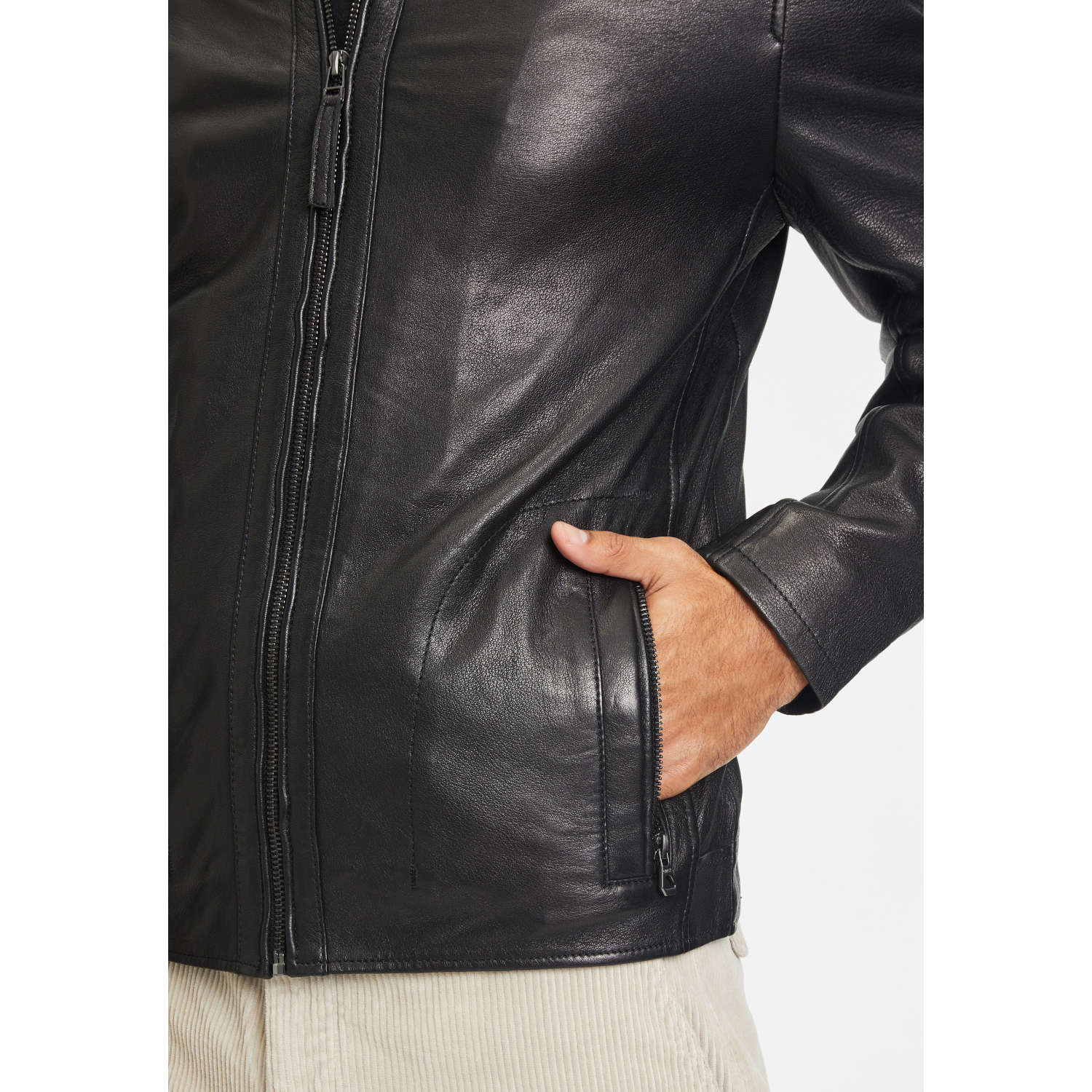 Geaca de Iarna din Piele Barbati Gipsy Neagra GMGrover – Black Friday