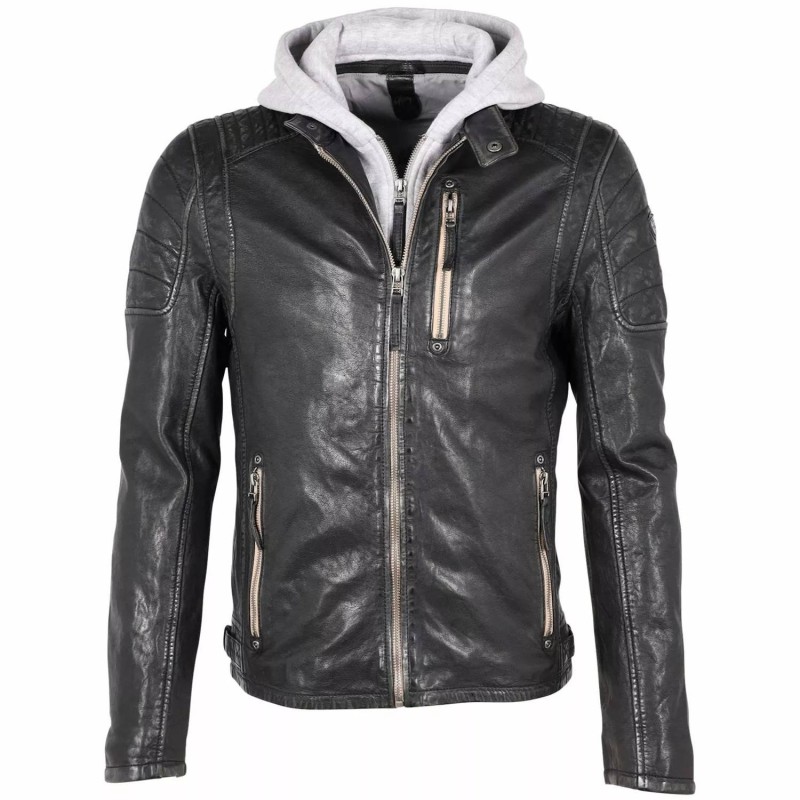 Geaca de Piele Barbati Gipsy Neagra GMHanyo SF LABAGV – IMBRACAMINTE