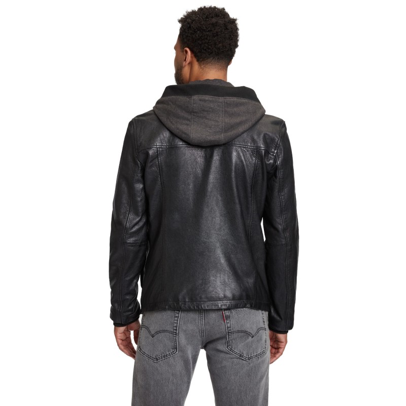 Geaca de Piele Barbati Gipsy Neagra GMHaydin – Black Friday