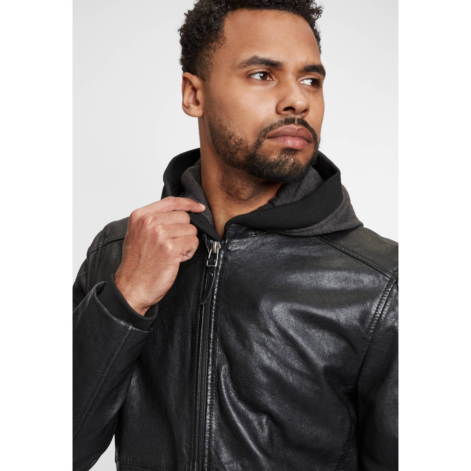 Geaca de Piele Barbati Gipsy Neagra GMHaydin – IMBRACAMINTE