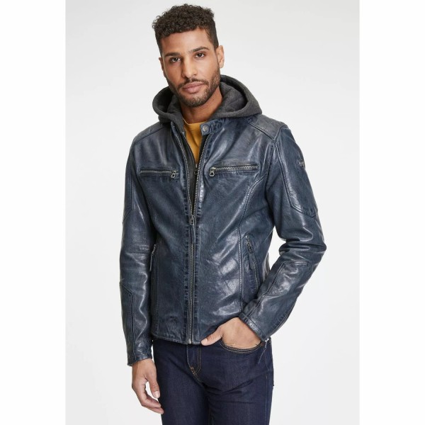 Geaca de Piele Barbati Gipsy Bleumarin GMHenno LAMAXV – Black Friday — fotografia 4