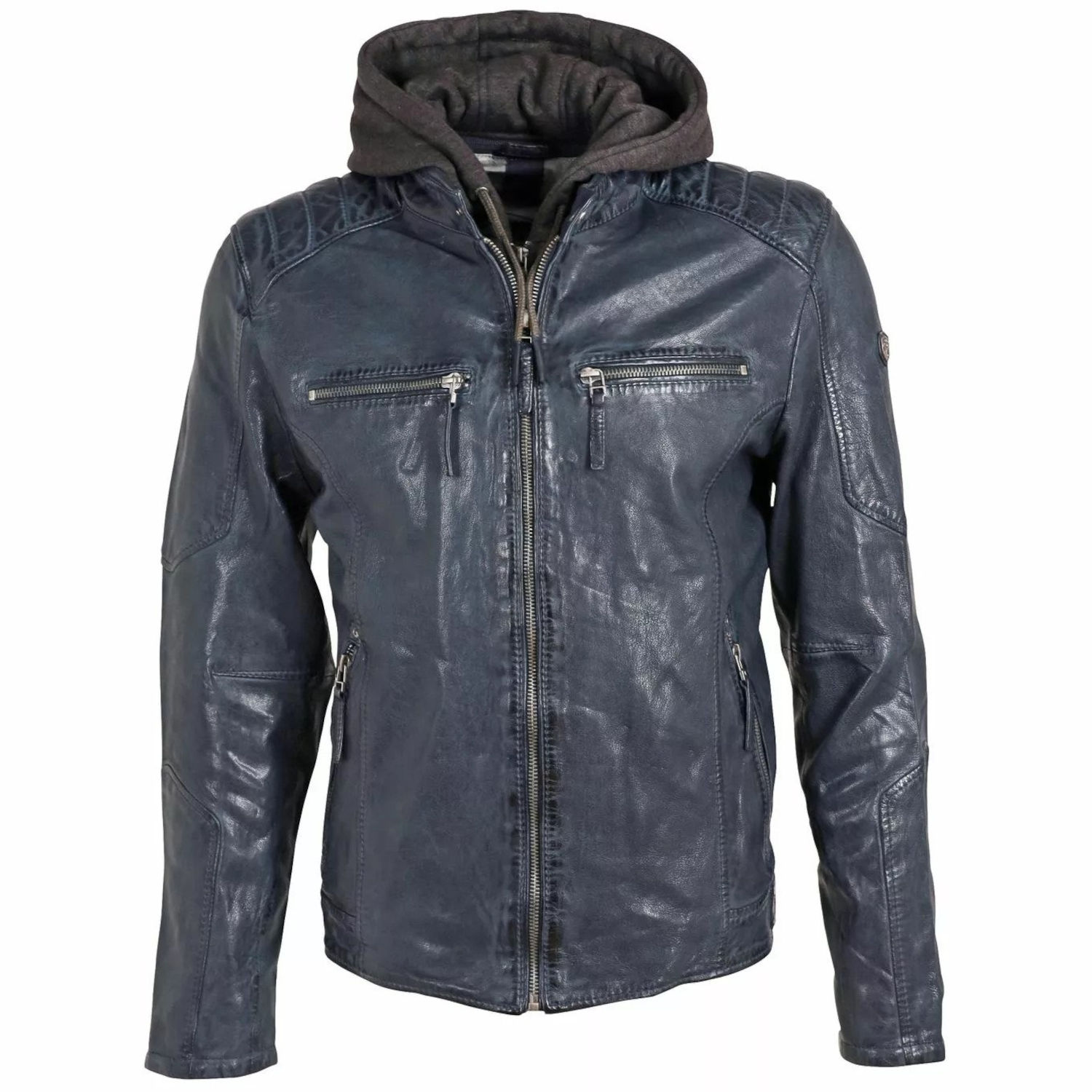 Geaca de Piele Barbati Gipsy Bleumarin GMHenno LAMAXV – Black Friday