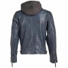 Geaca de Piele Barbati Gipsy Bleumarin GMHenno LAMAXV - readytowear.ro